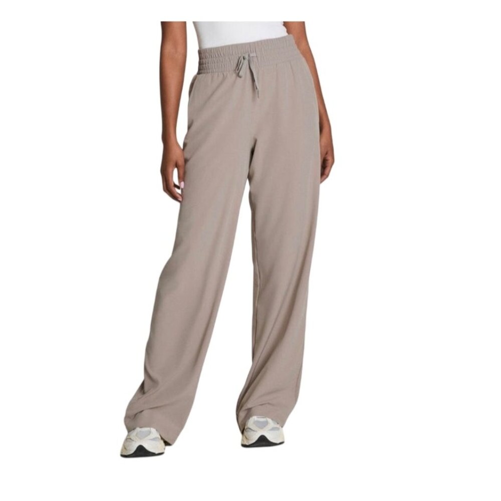 Spanx On The Move Wide-Leg Pants Size XL Stone Gray